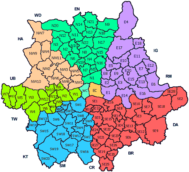 Free Postcode Map Uk