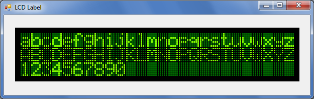 C# LCD label control