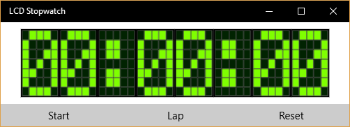 C# UWP LCD label control